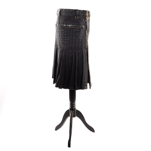 SiaLinda for Men: Herrenrock Torak, Kilt Stil, große Taschen, Baumwolle, schwarz - SiaLinda.com